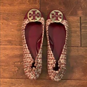 Tory Burch Flats - Red & Cream Plaid
